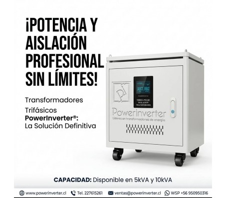 TRANSFORMADOR AISLACION 380/380VAC 10000VA LCD
